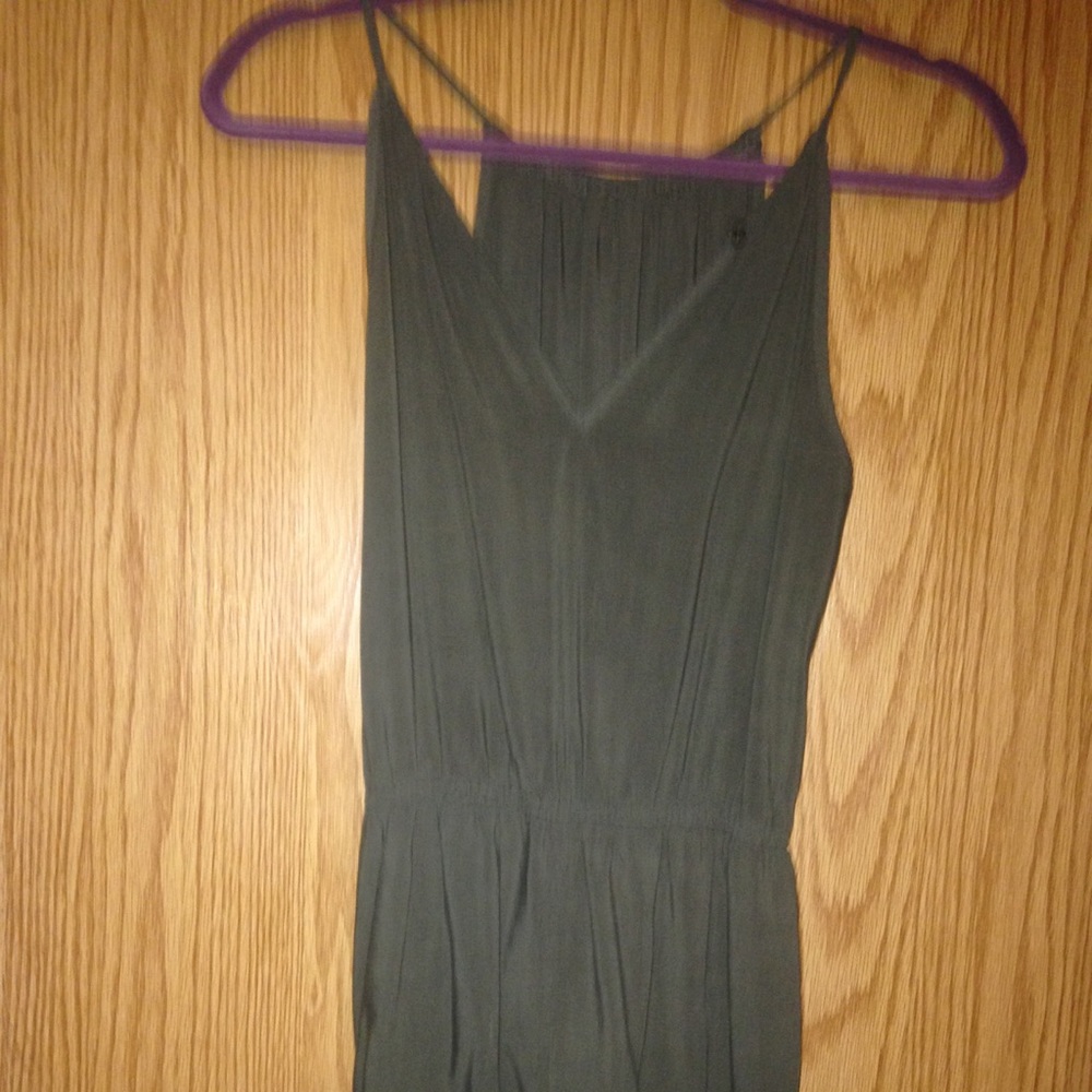 Adorable olive green romper.